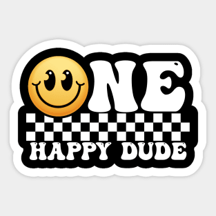 One Happy DUDE Birthday Sticker